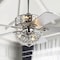 Jonathan Y Zara 52" Filigree 6-Light Metal/Wood LED Ceiling Fan, Chrome JYL9602A - alternate 2