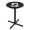Holland Bar Stool Co 42" Blk Wrinkle POW/MIA Pub Table, 36" dia. Top L211B4236POWMIA - alternate 1