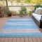 Homeroots 9' X 12' Aqua Lavender And Peach Striped Washable Indoor Outdoor Area Rug 631201 - alternate 3