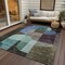 Homeroots 9' X 12' Brown Blue And Green Abstract Washable Indoor Outdoor Area Rug 604474 - alternate 2