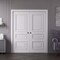 Sartodoors Sliding Double Pocket Doors 48x96 inches White Solid Core Modern Interior ROYAL9833DP-EMAL-4896 - alternate 1