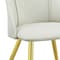 Homeroots Set of Two White and Gold Upholstered Faux Leather And Metal Dining Side Chairs, 2PK 573327 - alternate 2