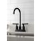 Kingston Brass Double-Handle 4" Centerset Bar Faucet, Matte Black KB8490CKL - alternate 2