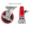 Hyw Products Heavy Duty Caster 6in Polyurethane on Plastic Wheel, Swivel with Brake 40-60S-A1-PU-TB - alternate 2