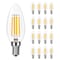 Luxrite 8W LED Candelabra Bulb, 75W Equivalent, E12 Base, 1000 Lumens, 3500K Natural White, 16PK LR21712 - alternate 1