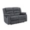 Homeroots 60in Gray Microfiber Manual Reclining Loveseat 329376 - alternate 1