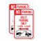 Signmission No Parking - Valet Parking Only 5-30pm-12-00am With Bi, 12'' X 18'', Heavy Gauge Aluminum, 2PK A-1218-2PACK-23791 - alternate 1