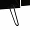 Homeroots 71in Black Tall Bar Cabinet with Two Door Panels and Top Wine Glass Rack 473306 - alternate 2