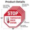 Signmission Stop Temperature Check Station, 10 inch X 10 inch, Aluminum Metal Signs, 5PK OC-A-5Pack-10-199 - alternate 2