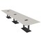Skutchi Designs Rectangle Conference Table With Power, 48 in W, 192 in L, Ivory HAR-REC-48X192-DOU.BK-K458-EBLK - alternate 1