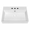 Whitehaus Collection 24 in Rectangular Wall Mount Basin with Widespread Faucet Drilling and Overflow B-AG61-3H - alternate 2