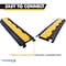 Kable Kontrol Cable Ramp, 2 in H, 39 in L, 10 in W, 2 Channel, Polyurethane/Rubber, Black, Yellow CP9972 - alternate 2
