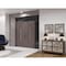 Vdomdoors Front Exterior Prehung Aluminum Double Doors Ronex1277 Brown 1 Sidelight and Top Transom Mirrored RONEX1277DEXD-BRW-W72+12xH96+12-LH-I - alternate 2