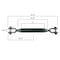 Hyw Products Drop Forged Hot Dipped Galvanized Steel Turnbuckle 1/2in x 9in Jaw/Jaw 2011129 - alternate 2