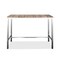 Homeroots 55" Wood Brown And Silver Solid Wood And Stainless Steel Dining Table 372053 - alternate 1