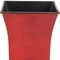Homeroots 7in Red Recycled Plastic Indoor Outdoor Square Pot Planter 488280 - alternate 2