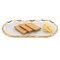 Homeroots 14 Glass Oval Edge Gold Leaf Platter 376065 - alternate 1