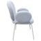 Leisuremod Celestial Boucle Dining Arm Chair, White Iron Frame with Blue Fabric CCAW-23BU - alternate 2