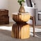 Bali & Pari Noleta Hand-carved Suar Wood Side Table 259-14279-ZORO - alternate 2