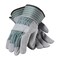 Pip Economy Grade Split Cowhide Leather Palm Glove with Fabric Back, Rubberized Safety Cuff, 12PK 84-6532/S - alternate 2