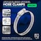 Everflow Stainless Steel Worm Drive Hose Clamps 3/4'' - 2-3/4'' Adjustable SAE 36, 10PK 5736SSHCA - alternate 2