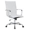 Leisuremod Harris High-Back Faux Leather Office Chair, White HOT19WL - alternate 1