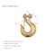 Mytee Products 1/4in G70 Clevis Slip Hook w/Latch-2,860 LBS WLL Heavy Duty G70 Safety Chain Hook, Trailer Transport CH14-SH-L - alternate 2