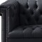 Homeroots 85" Black Faux Leather Manufactured Wood Sofa 543960 - alternate 3