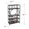 Homeroots 68" Black Open Back Four Tier Bookcase With Manufactured Wood Frame 490162 - alternate 2