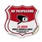 Signmission No Trespassing Shield Sign 24 Hour Video, 6 inch X 6 inch, Vinyl Decal, 2PK SHI-D-2PACK-6-420 - alternate 1