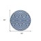 Homeroots 8' Navy Blue And Ivory Round Damask Washable Indoor Outdoor Area Rug 595171 - alternate 4