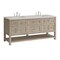 James Martin Vanities Breckenridge 72" Double Vanity, Whitewashed Oak, w/ 3 CM Siberian Silestone Top 330-V72-WWO-3SFR - alternate 2