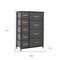 Homeroots 27" Gray and Black Steel and Fabric Nine Drawer Combo Dresser 484702 - alternate 2