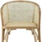 Homeroots Natural Rattan Curved Back Dining Arm Chair 653941 - alternate 2
