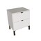 Homeroots 24" White Two Drawer Faux Wood Nightstand 533814 - alternate 1