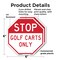 Signmission Stop Golf Carts Only, 6 inch X 6 inch, Plastic Sign, 2PK OC-P-2PACK-6-287 - alternate 2