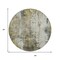 Homeroots 8' Pewter And Ivory Round Abstract Washable Indoor Outdoor Area Rug 616186 - alternate 4