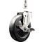 Service Caster 5 Inch 316SS Soft Rubber Wheel Swivel 1/2 Inch Threaded Stem Caster with Brake SCC SCC-SS316TS20S514-SRS-TLB-121315 - alternate 1
