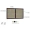 Ghent Indoor/Outdoor Enclosed Vinyl Bulletin Board, Bronze Aluminum Frame, 3'H x 4'W, 2 Door, Silver PB23648VX-193 - alternate 2
