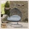 Leisuremod Teardrop Hanging Swing Chair with Stainless Steel Stand, 440 lb Capacity, Weatherproof RSCGR-57LGR - alternate 2