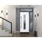 Vdomdoors Steel Door Deux 5755 Gray Graphite Sidelight and Transom Window Stainless Inserts Single Modern Pai DEUX5755EXD-GRE-W36+14 x H80+16-Left-hand Inswing - alternate 1