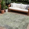 Homeroots 8' X 10' Green And Gray Abstract Washable Indoor Outdoor Area Rug 605551 - alternate 1