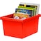 Storex 4 Gallon Storage Bin, Red 61452U06C - alternate 2
