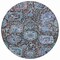 Homeroots 8' Chocolate And Aqua Round Damask Washable Indoor Outdoor Area Rug 603733 - alternate 3
