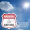 Signmission Dog Warning Shield Sign Bad Dog, 4 inch X 4 inch, Vinyl Decal, 2PK SHI-D-2PACK-4-377 - alternate 2
