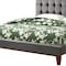 Homeroots Gray Solid Wood Queen Tufted Upholstered Velvet Bed 544754 - alternate 3