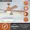 Vaxcel Wedgewood, 60 in, Satin Brass Ceiling Fan, Oak Blades, LED, Remote, DC Motor F0147 - alternate 4