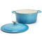 Megachef 5 Quarts Round Enameled Cast Iron Casserole with Lid in Blue MG-CR25AB - alternate 3