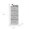 Homeroots 18in Grey Standard Accent Cabinet With Four Drawers 470364 - alternate 2