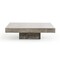 Homeroots 43" Gray and Dark Gray Concrete Square Block Coffee Table 283282 - alternate 1